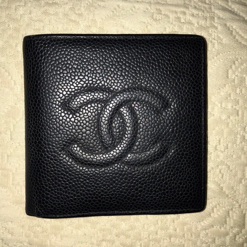 Cavier Leather Chanel Bifold Wallet